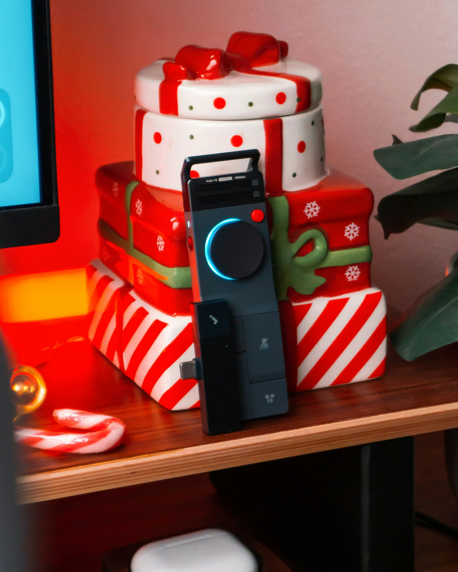 Christmas gift boxes with a modern technology gadget