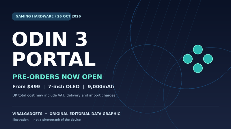 AI-generated editorial illustration for AYN Odin 3 Portal gaming handheld news