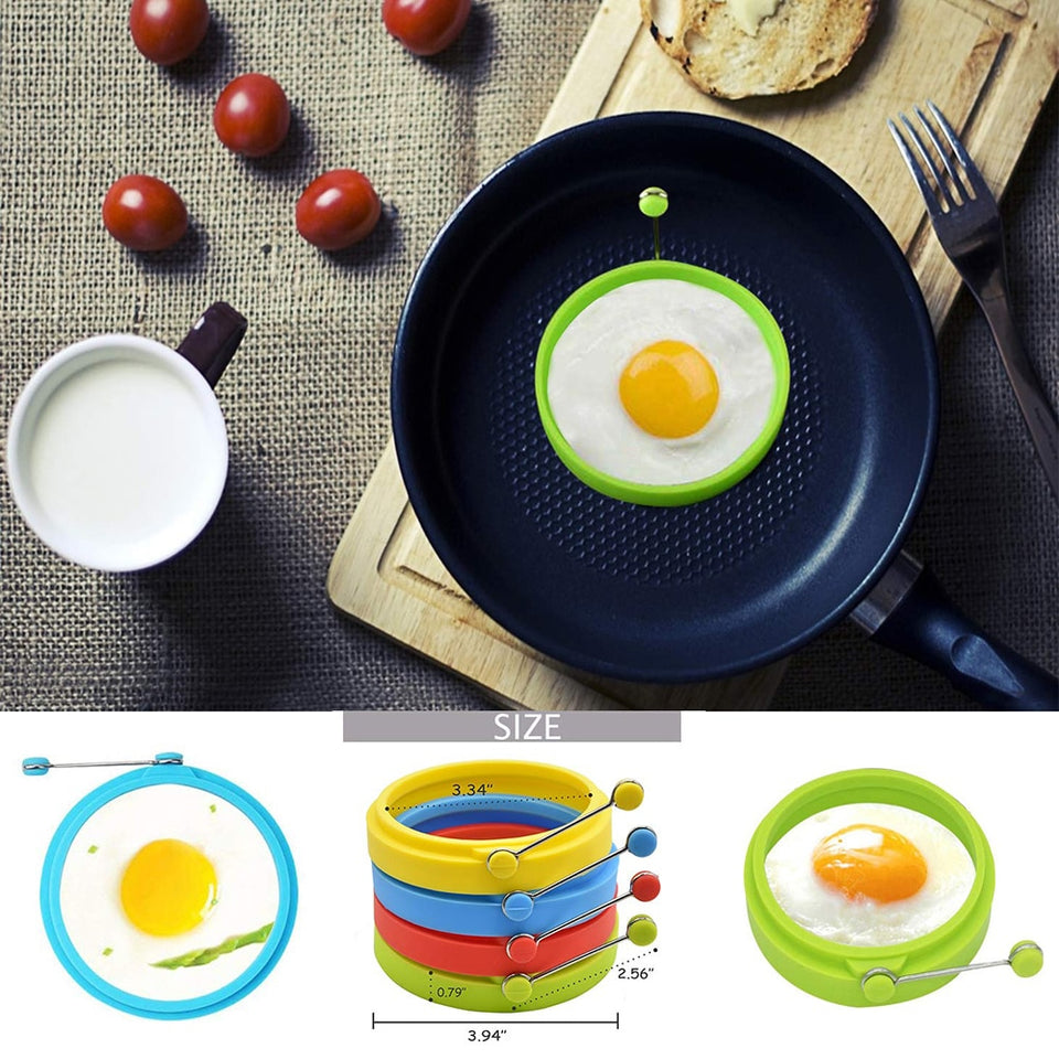 Non-stick Silicone Egg Ring Mould Kitchen Tool