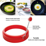Non-stick Silicone Egg Ring Mould Kitchen Tool